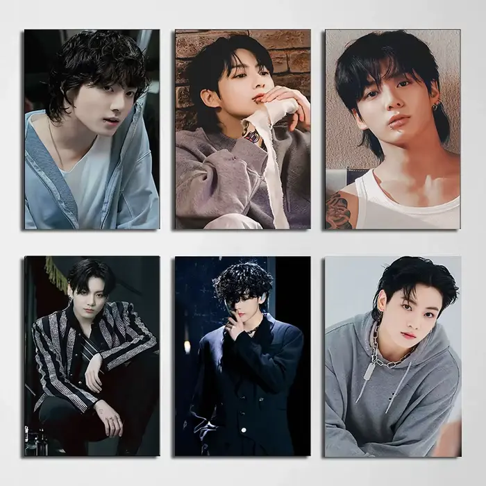 JK V Coréen Pop Singer Poster et Ht Making Canvas Painting