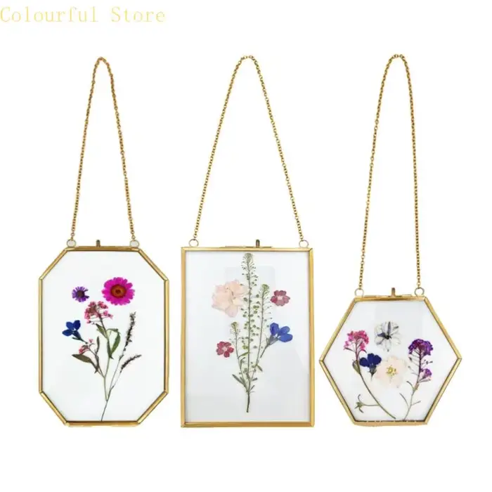 X7XD – cadre fleurs pressées en verre