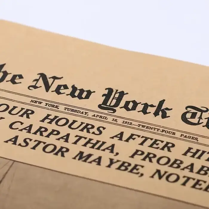 Affiche classique de l'histoire des temps de New York