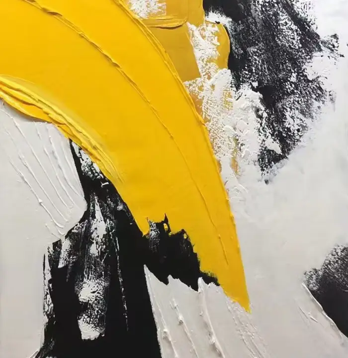 Peinture à l'huile abstraite faite à la main