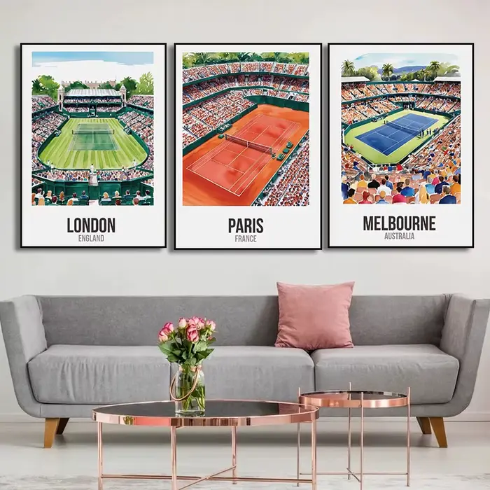 Affiche de tennis du Grand Chelem pour la décoration de la maison