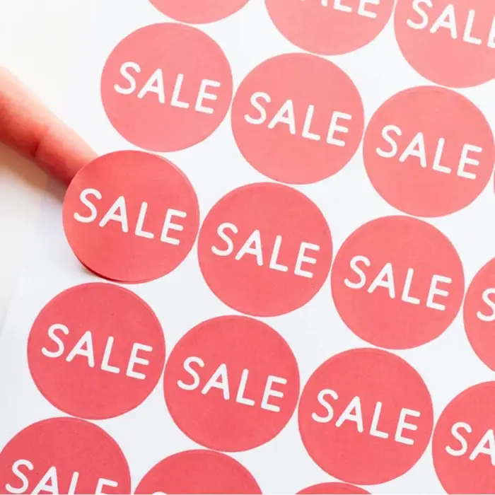 Autocollants personnalisés de promotion des ventes | Étiquettes personnalisées