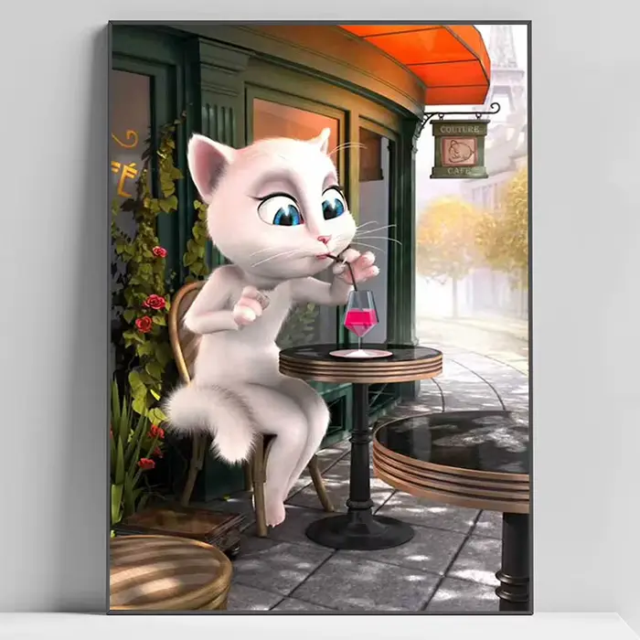 Affiche décorative avec le roi Tom et ses amis pour chambre de bébé, peinture murale, décoration de