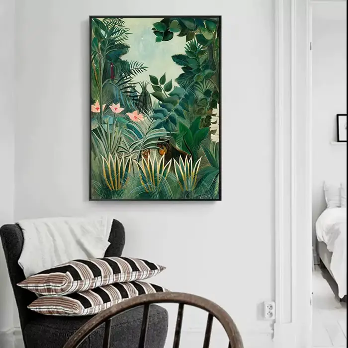 Henri Rousseau célèbre peinture exotique forêt Jungle affiche toile