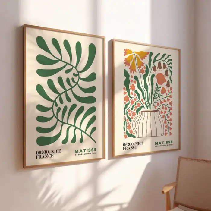2 fleurs Matisse sans cadre