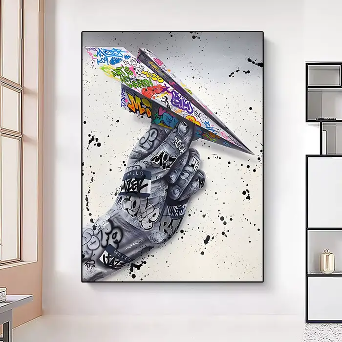 Affiche d'art Mural avec gestes de Graffiti de rue