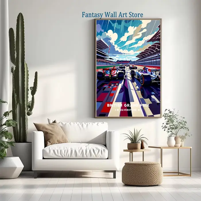 Affiche emblématique du Grand Prix de course de formule 1