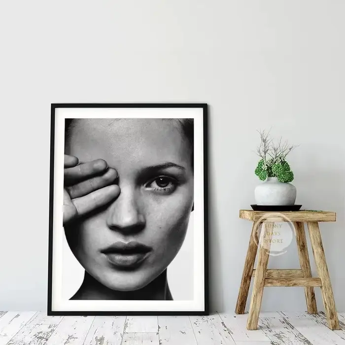 Vintage Sexy Smile Model Kate Moss Poster