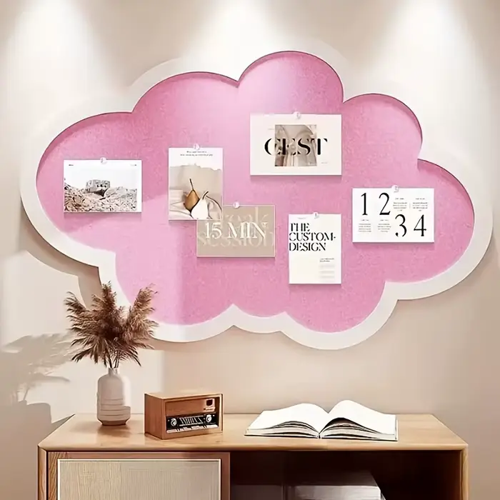 Tableau d'affichage mural créatif en forme de nuage pour photos, panneau de décoration photo, idéal 