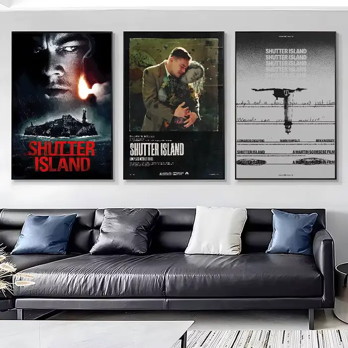 Shutter Island – affiche de films classiques européens et américains, art HD, mur collant, étanche, maison, salon, chambre à coucher, bar, esthétique