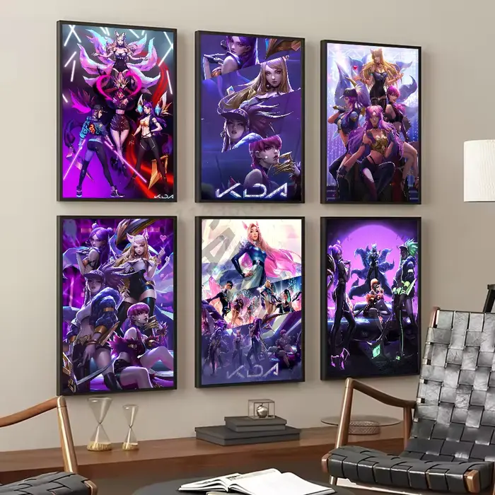 Affiche murale LOL-KDA Kaisa Ahri Akali