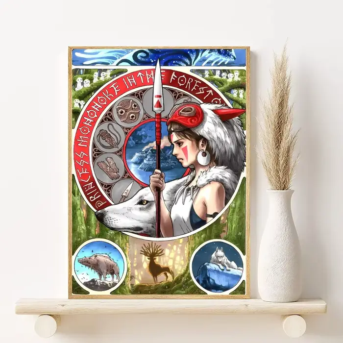Affiche d'anime p-princesse m-mononoke
