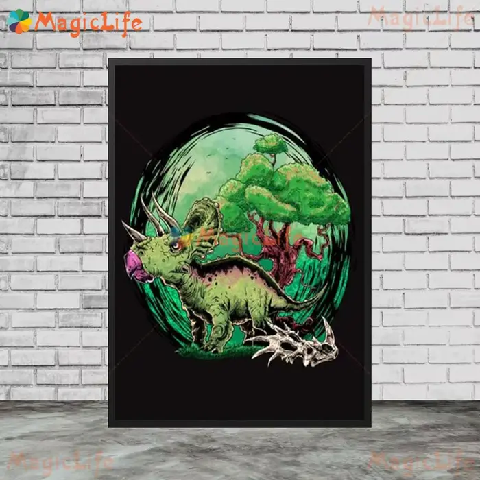 Affiches de dinosaures jurassiques couleur dessin animé dinosaure