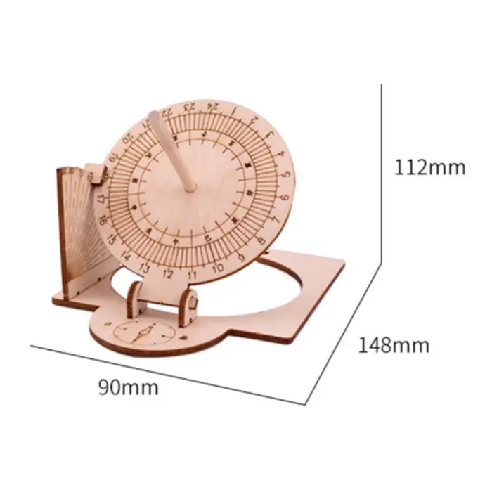 Horloge solaire équatoriale DIY en bois