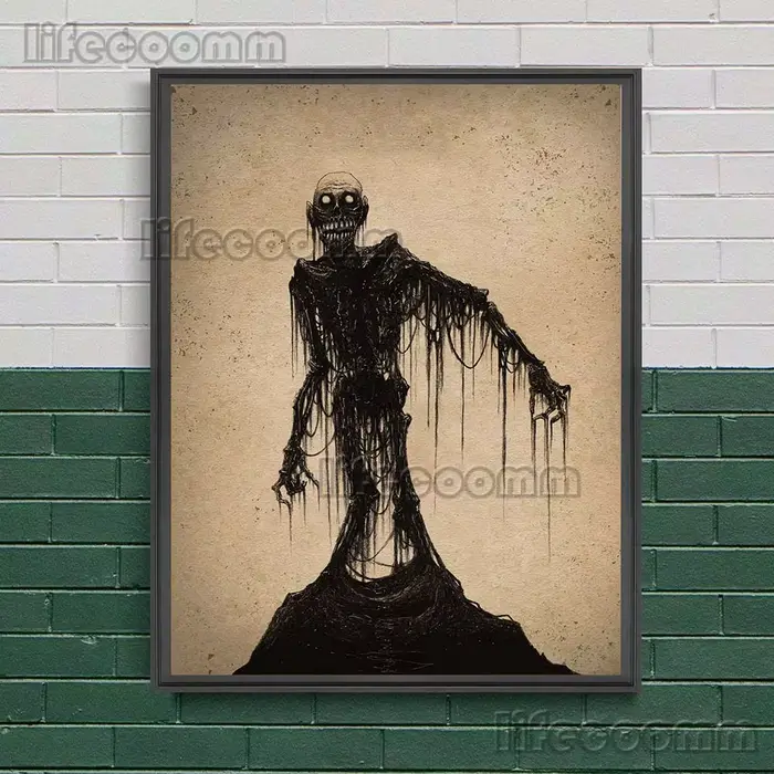 Affiche d'art du mauvais esprit et du diable Terrible