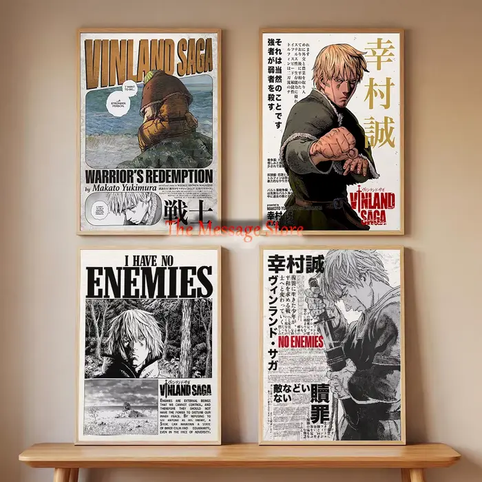 Vinland Saga – affiche minimaliste de dessin animé japonais