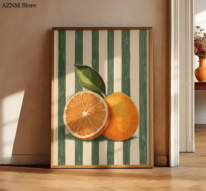 Décoration murale orange