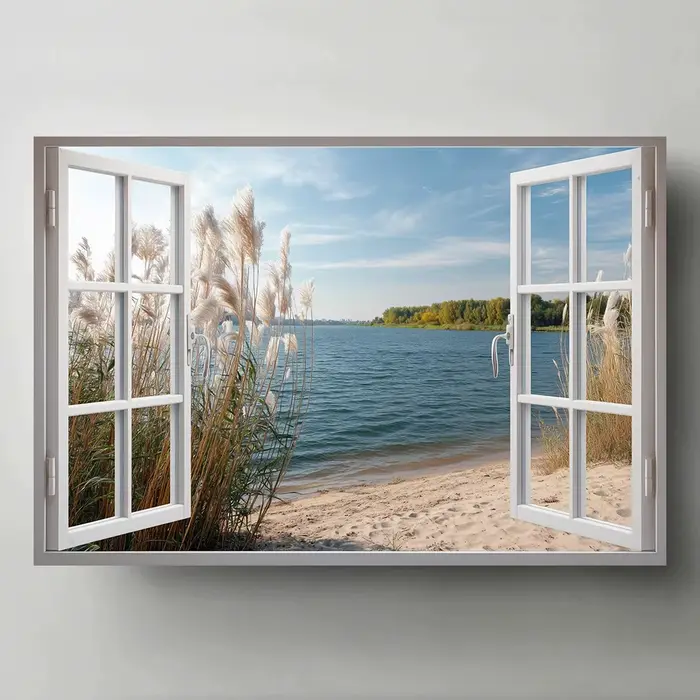 Peinture sur toile avec vue sur la plage