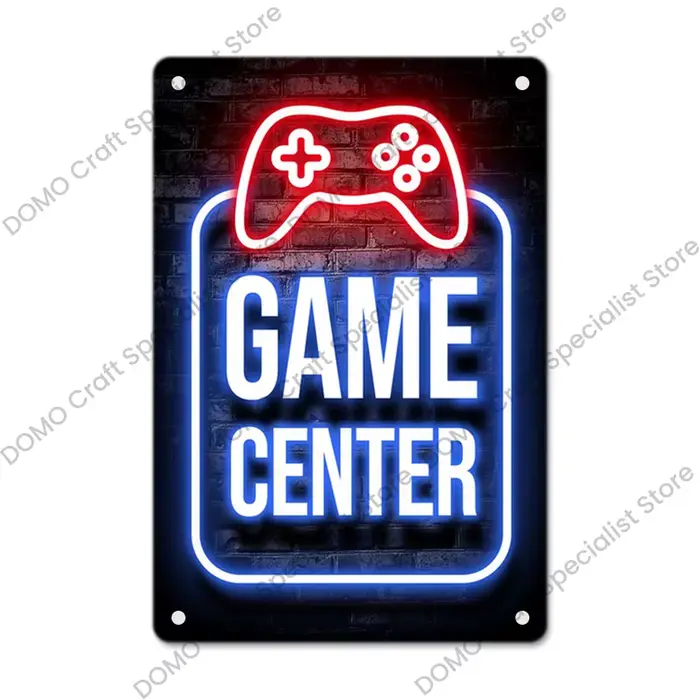 Affiche de Gamer de jeu au néon