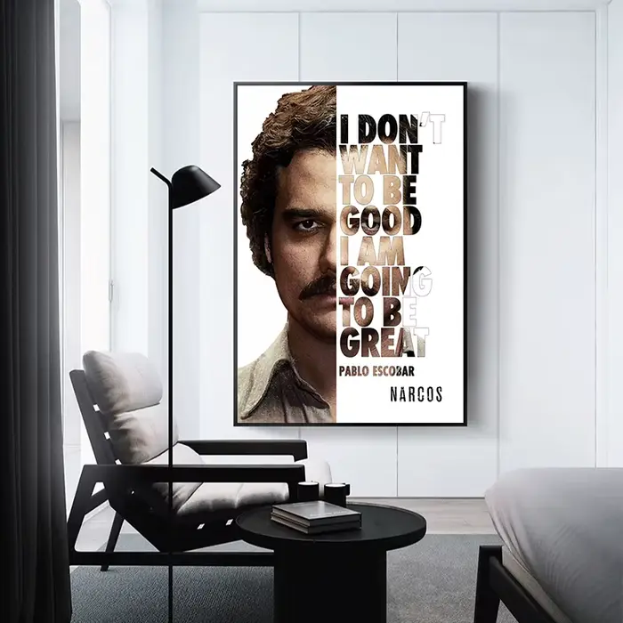Affiche murale du seigneur Pablo Escobar Narcos Mugshot