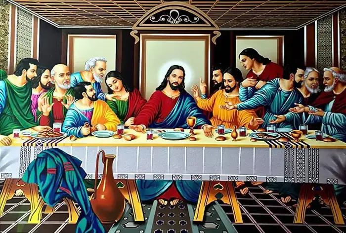 Peinture célèbre de Leonardo Da Vinci, imprimés sur toile «la dernière souper», peinture murale mode
