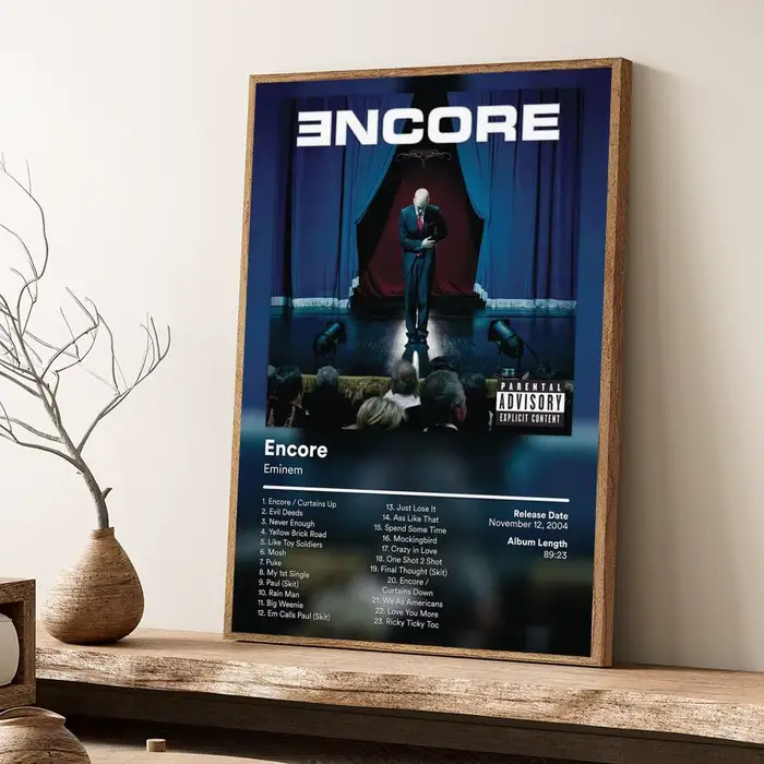 Peinture d'album musical E-Eminem, calligraphie moderne, impression sur toile, décoration murale élé