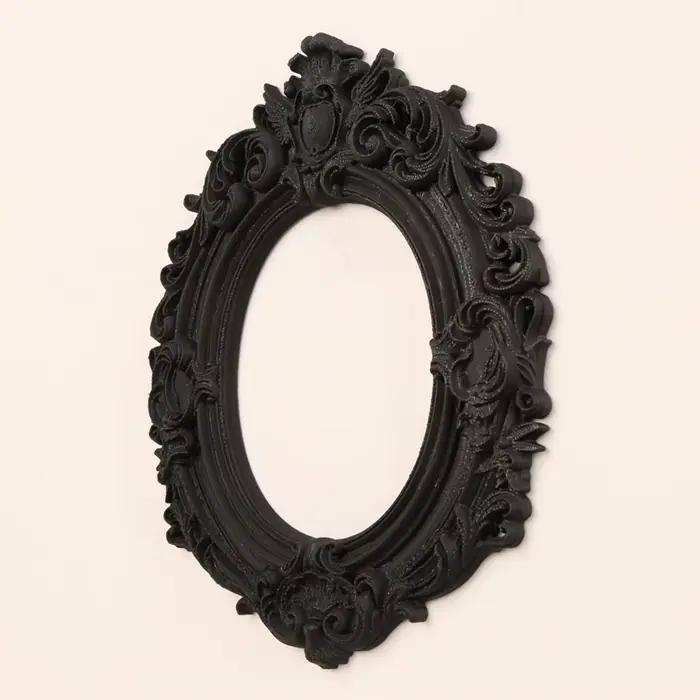 Cadre photo ovale sculpté gothique sombre transfrontalier pour décoration murale rétro à domicile