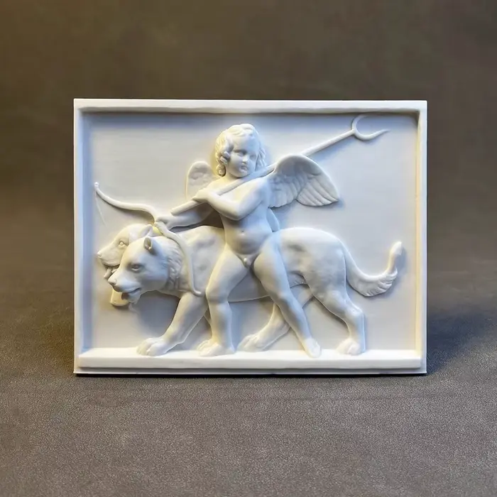 Sculpture en Relief d'ange