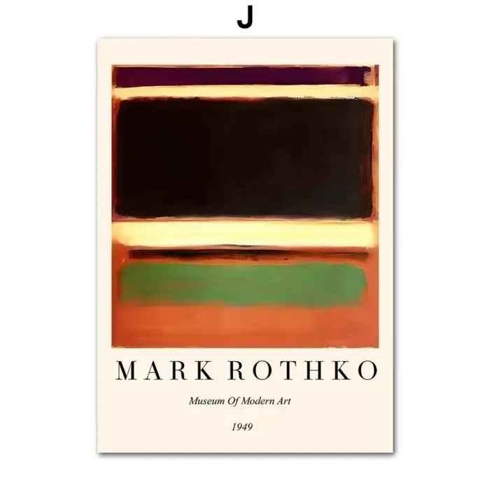 Mark Rothko – toile d'art mural rétro abstrait