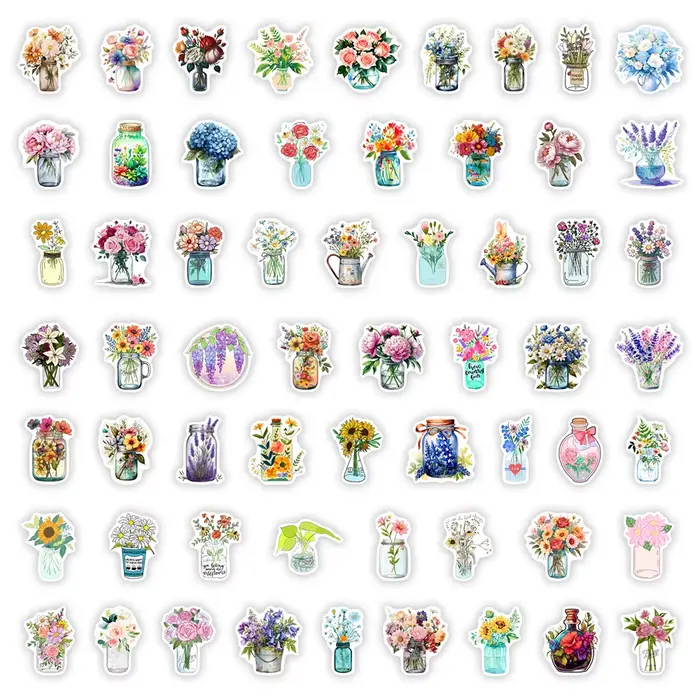 Autocollant de fleur esthétique
