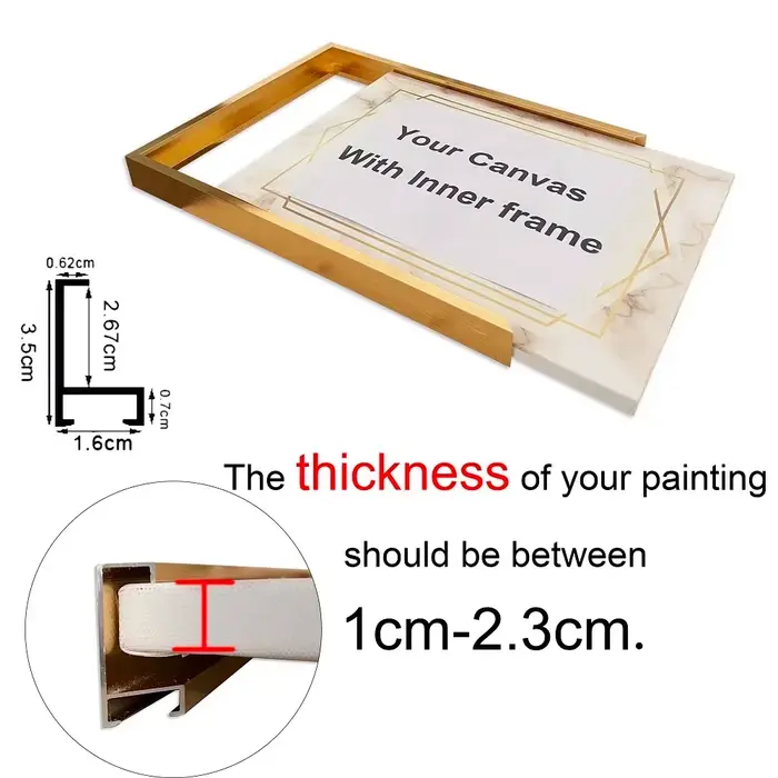 Cadre photo personnalisé en alliage d'aluminium DIY