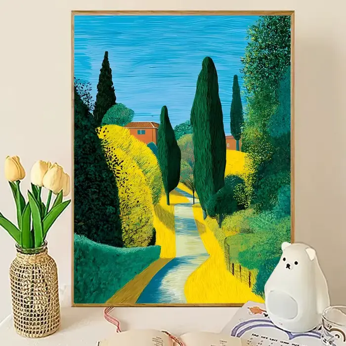 D-david Art Hockney – affiche autocollante en papier imperméable, décoration murale pour café