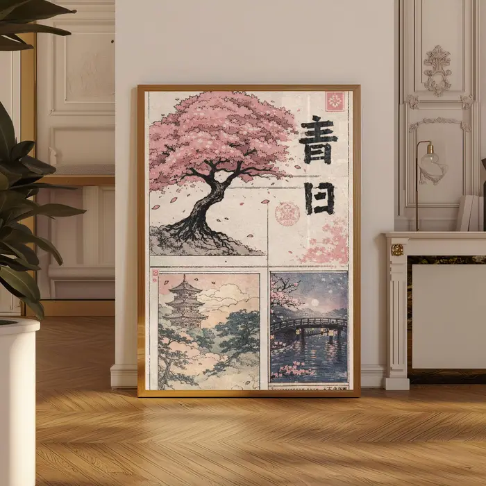 Affiche de fleurs de cerisier