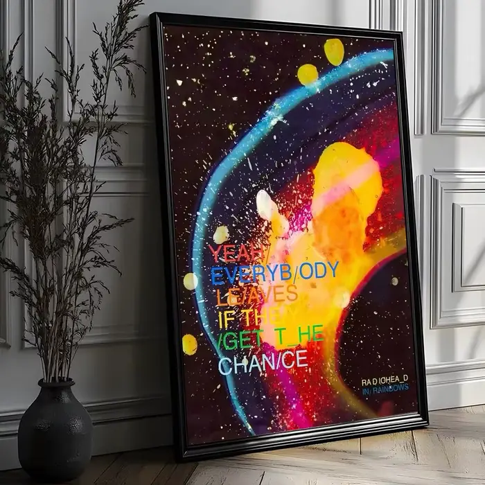 Affiche arc-en-ciel de la groupe R-Radiohead