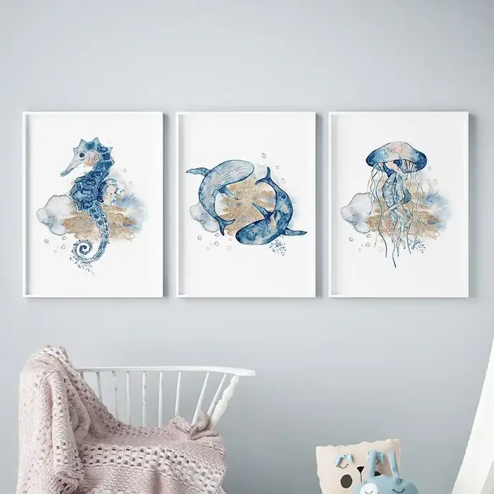 Affiches murales nordiques pour chambre d'enfant