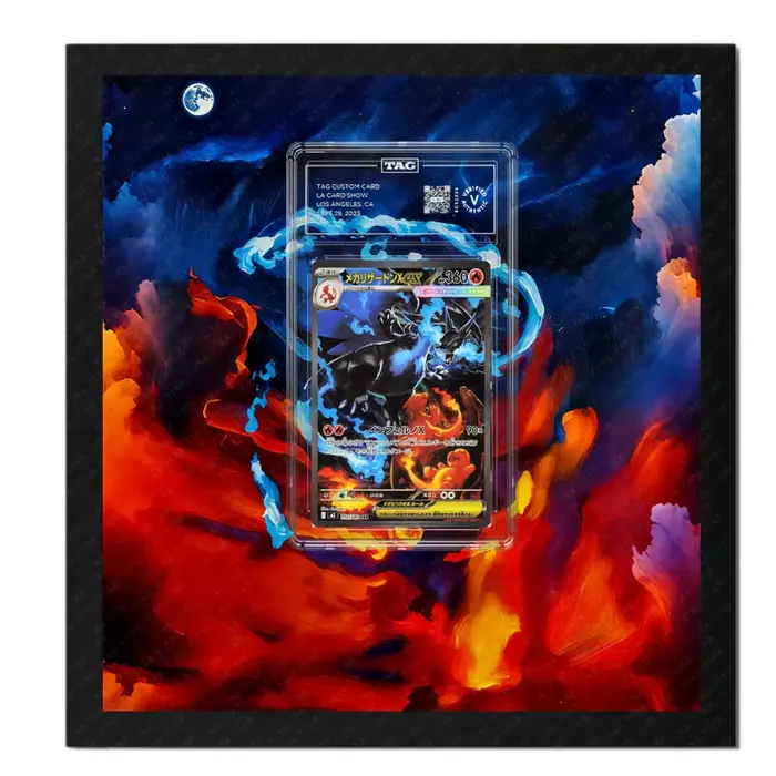 Cadre d'affichage magnétique Mega Charizard pour cartes TCG PSA TAG