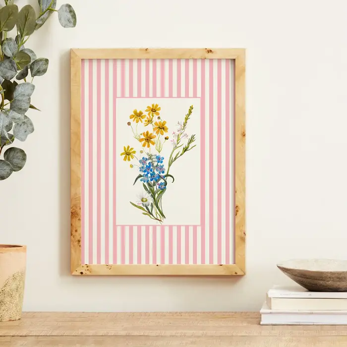 Affiches Vintage botanique danois Boho, flore colorée, peinture sur toile Pastel scandinave, Art mur