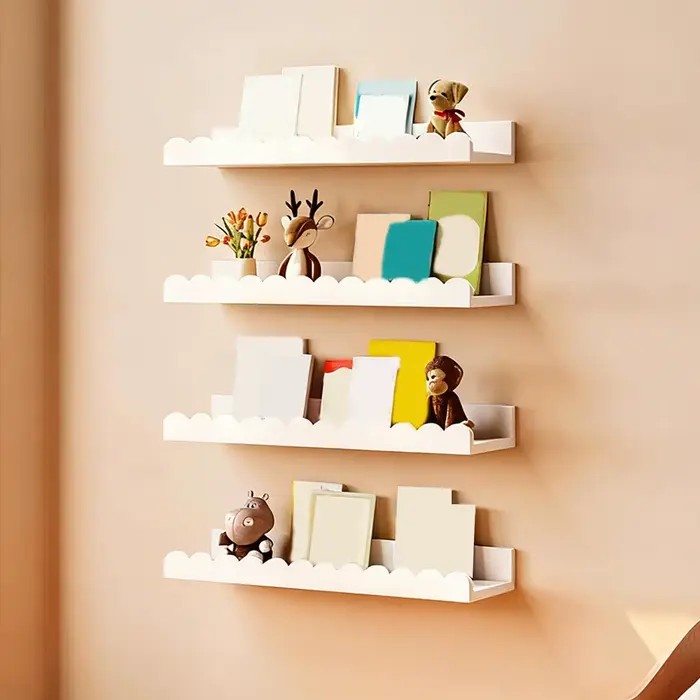 Étagère murale en bois pour livres