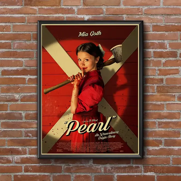 Affiches rétro en perles, Film d'horreur, imprimés en papier Kraft, X, Vintage, pour maison, chambre, café, cinéma, décoration murale artistique, peinture esthétique, 2022
