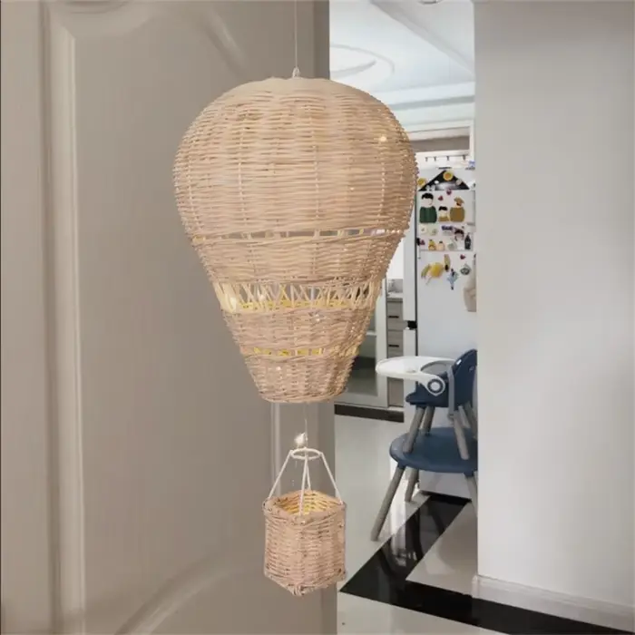 Décor de ballon à Air chaud en rotin tissé à la main