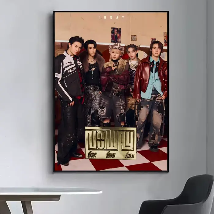 Affiche encadrée sur toile de Boy Group L-LYKN, impression d'art mural pour décoration murale de bur