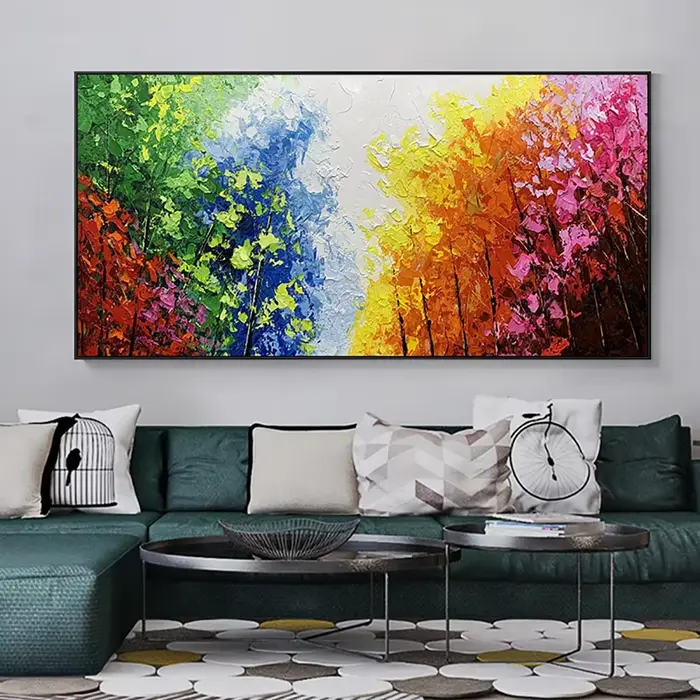Grande peinture sur toile d'art mural moderne
