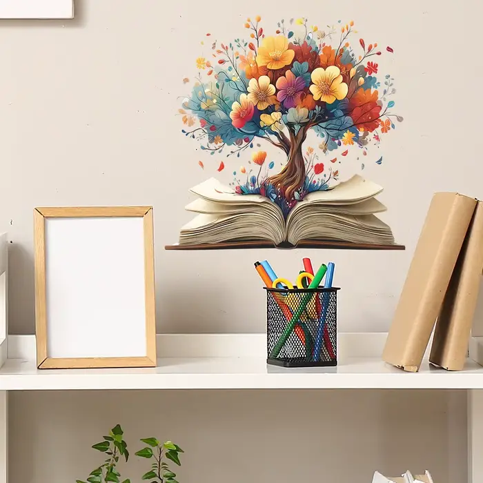 Les autocollants muraux fleurs et arbres du livre conviennent à la décoration murale dans le bureau. Ces
