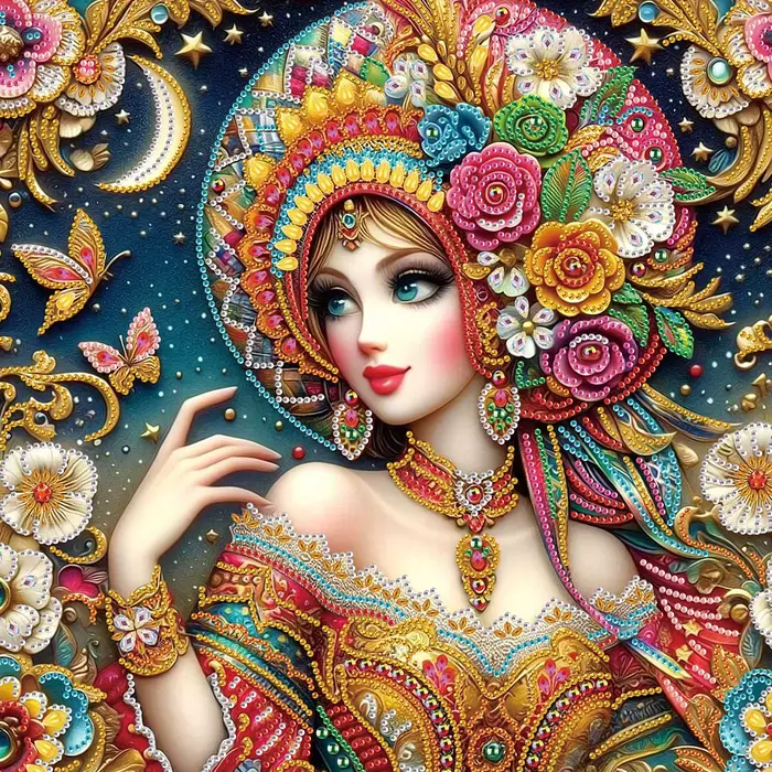 Kits de peinture d'art diamant pour adultes et débutants, belle dame, artisanat de peinture d'art di