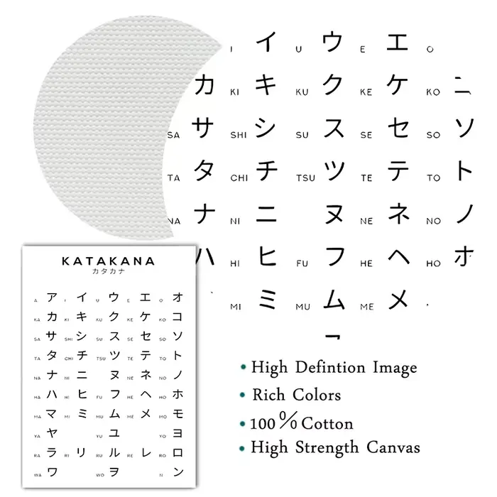 Hiragana et Katakana graphique Art noir blanc Alphabet japonais affiche japon photo toile peinture et impression pour chambre décor à la maison