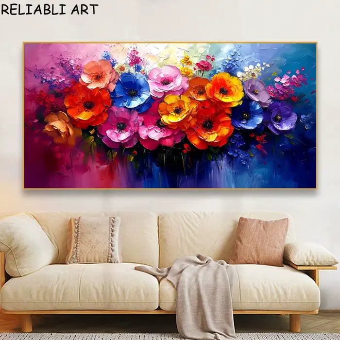 Affiche et imprimés de fleurs colorées