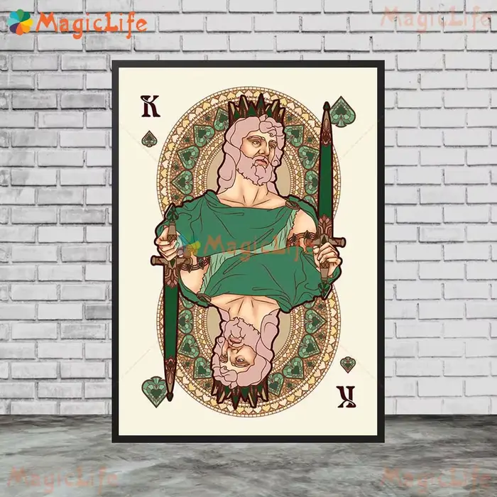 Reine roi nouvelles cartes à jouer Vintage Poker mur Art toile peinture décor à la maison photos murales pour salon affiches sans cadre