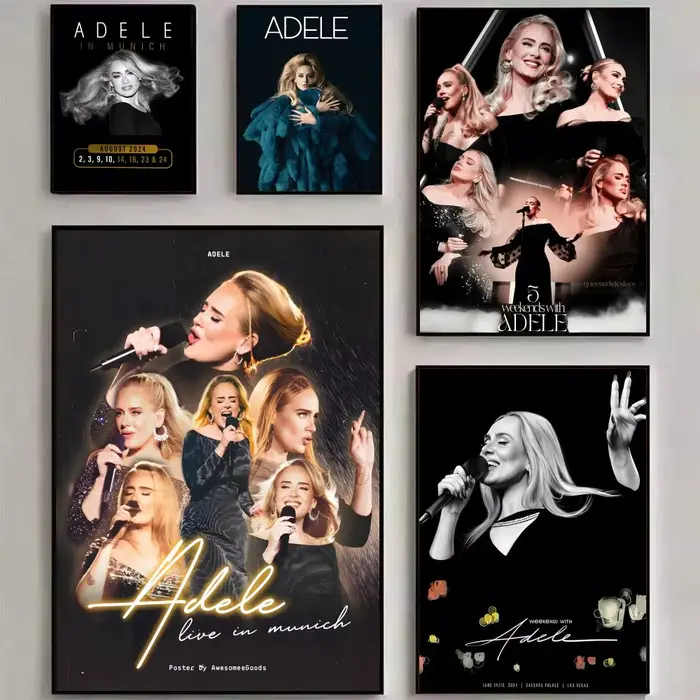 Affiche de film classique de la chanteuse Adele
