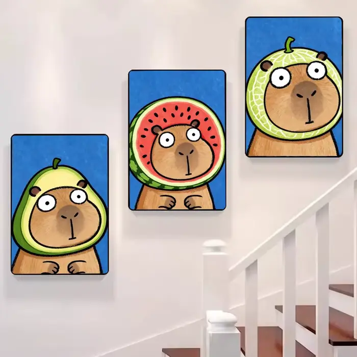Peinture de dessin animé Kicapara simple et mignonne
