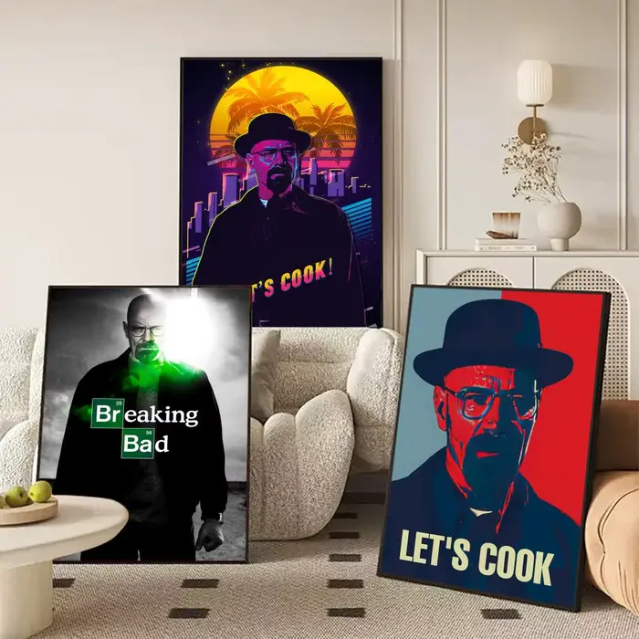 Affiche autocollante en papier imperméable B-Breaking B-BadS Heisenberg